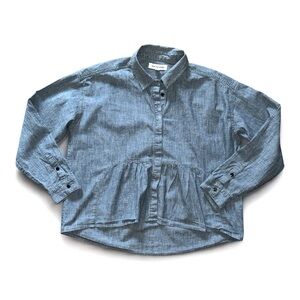 Rivet‎ & Thread Chambray Peplum Hi-lo
Button down size medium